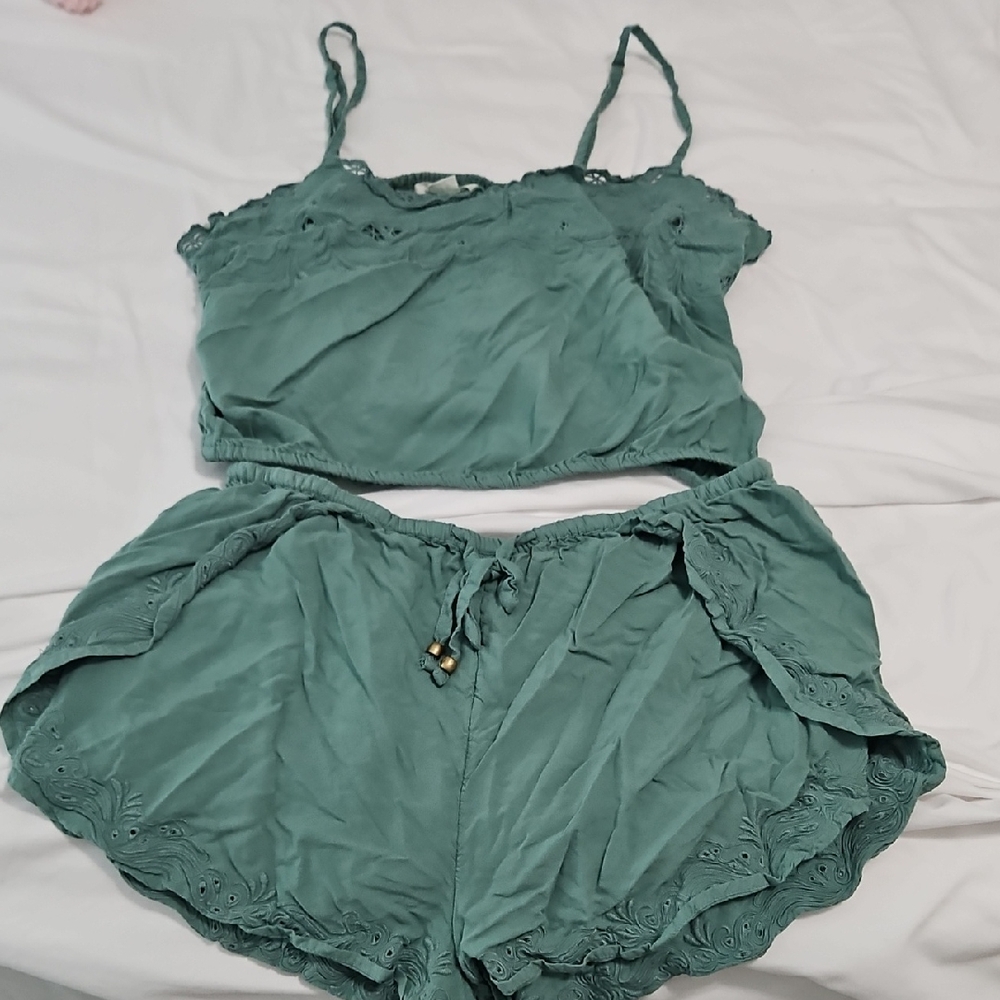 O'Neill Teal Cami and Shorts Set